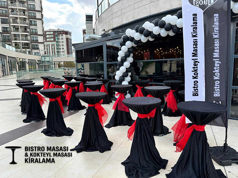 Kokteyl masası kiralama organizasyon masası